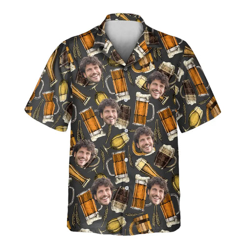 Custom Face &amp; Logo Aloha Brews Hawaiian Shirt | Great Gift for Party Lovers &amp; Celebration