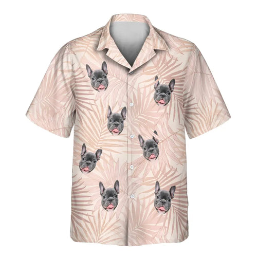 Custom Face &amp; Logo Blush Tropics Hawaiian Shirt | Unique Summer Beach Gift for Men