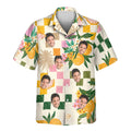 Custom Face &amp; Logo Citrus Splash Hawaiian Shirt | Fresh Summer Fruit Lover Gift