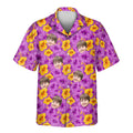 Custom Face &amp; Logo Enchanted Hibiscus Garden Hawaiian Shirt | Custom Gift for Beach Vacation &amp; Cruises