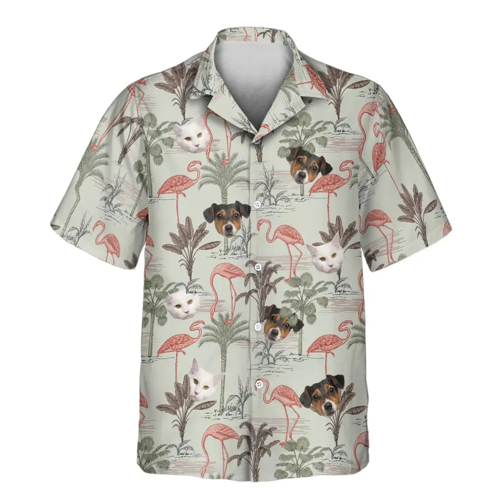 Custom Face &amp; Logo Exotic Jungle Hawaiian Shirt | Unique Gift for Wildlife Lovers