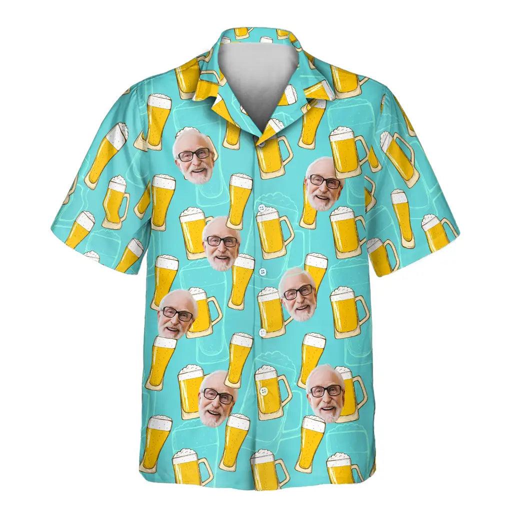 Custom Face &amp; Logo Funky Brew Paradise Hawaiian Shirt | Great Gift for Party Lovers &amp; Celebration