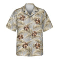 Custom Face &amp; Logo Golden Palm Leaves Hawaiian Shirt | Unique Summer Beach Gift for Men