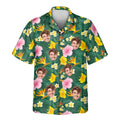 Custom Face &amp; Logo Island Blossom Hawaiian Shirt | Custom Gift for Beach Vacation &amp; Cruises