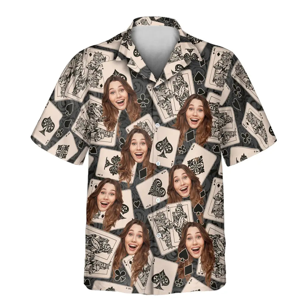 Custom Face &amp; Logo Jackpot Vibes Hawaiian Shirt | Great for Casino Night &amp; Lucky Events