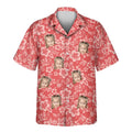Custom Face &amp; Logo Japanese Hibiscus Blossom Hawaiian Shirt | Custom Gift for Beach Vacation &amp; Cruises
