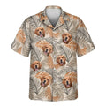 Custom Face &amp; Logo Lush Tropical Foliage Hawaiian Shirt | Unique Summer Beach Gift for Men