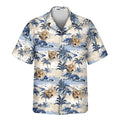 Custom Face &amp; Logo Nostalgic Tropical Paradise Hawaiian Shirt | Personalized Summer Gift for Dad &amp; Friends