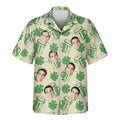 Custom Face &amp; Logo Shamrock Celebration Hawaiian Shirt | Perfect St. Patrick's Day &amp; Irish Celebration