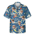 Custom Face &amp; Logo Surf Island Vibes Hawaiian Shirt | Perfect Beach &amp; Surf Adventure