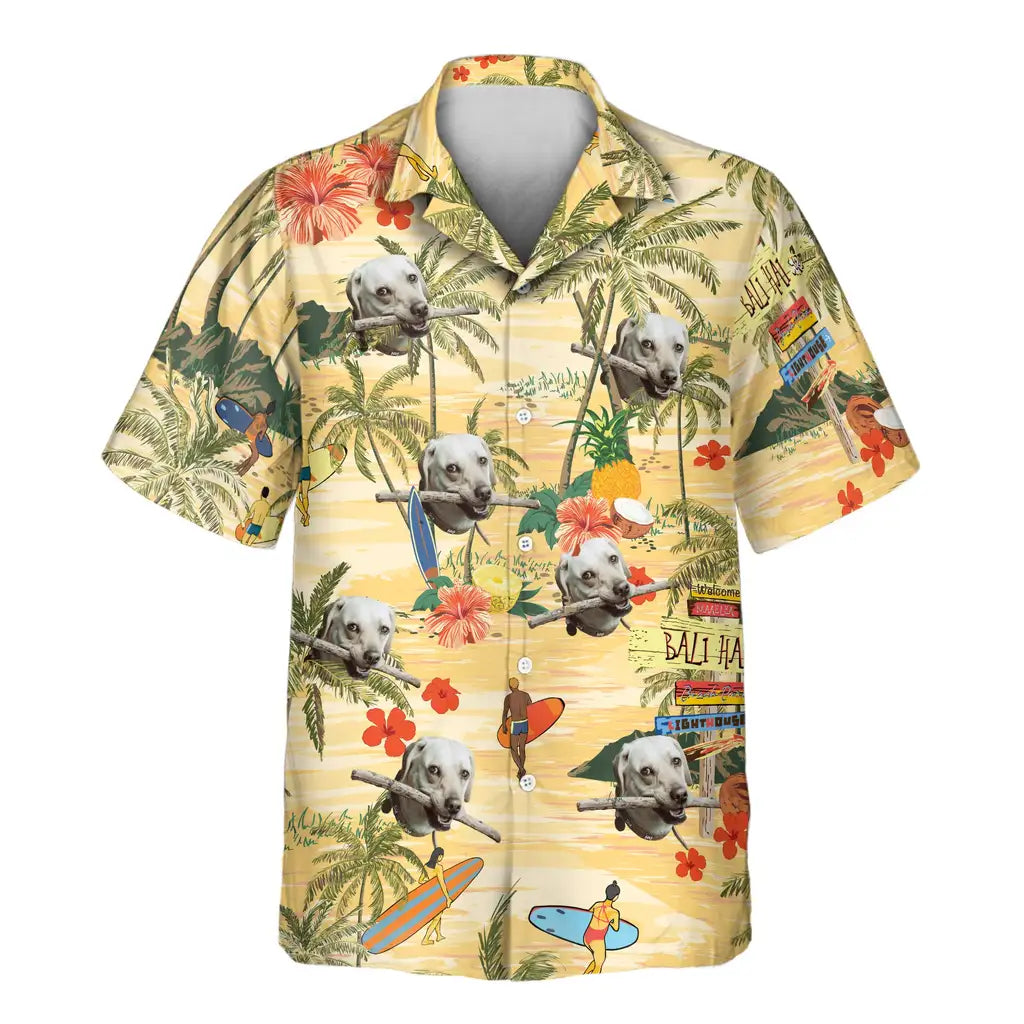 Custom Face &amp; Logo Surf's Up Island Hawaiian Shirt | Perfect Beach &amp; Surf Adventure