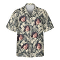 Custom Face &amp; Logo Tropical Garden Elegance Hawaiian Shirt | Unique Summer Beach Gift for Men