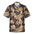 Custom Face &amp; Logo Tropical Grunge Bloom Hawaiian Shirt | Custom Gift for Beach Vacation &amp; Cruises