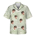 Custom Face &amp; Logo Tropical Leaf Dreams Hawaiian Shirt | Unique Summer Beach Gift for Men