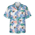 Custom Face &amp; Logo Tropical Leaf Fusion Hawaiian Shirt | Unique Summer Beach Gift for Men