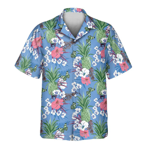 Custom Face &amp; Logo Aloha Bloom Hawaiian Shirt | Custom Gift for Beach Vacation &amp; Cruises