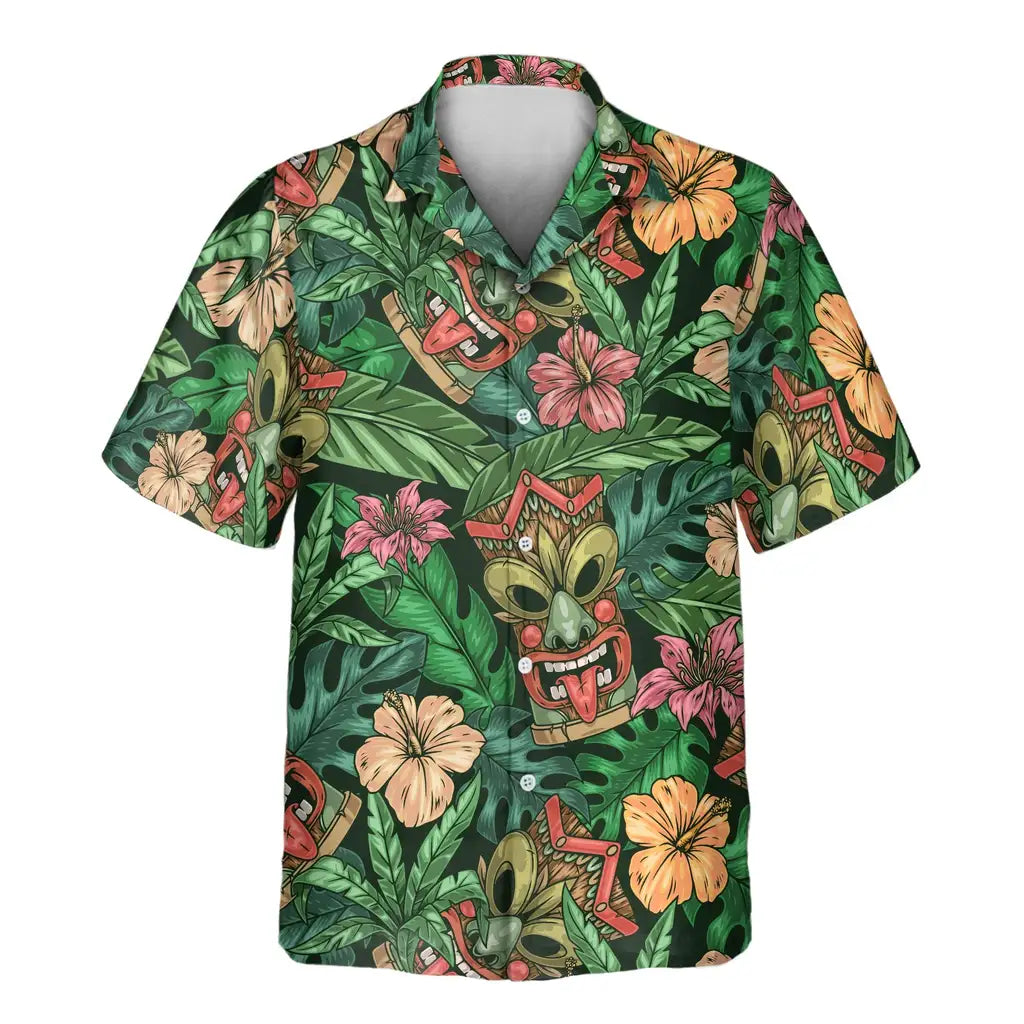 Custom Face &amp; Logo Aloha Vibes Hawaiian Shirt | Unique Summer Beach Gift for Men
