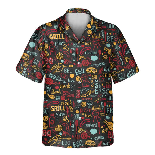 Custom Face &amp; Logo BBQ Royale Night Hawaiian Shirt | Perfect Backyard BBQ &amp; Summer Gathering
