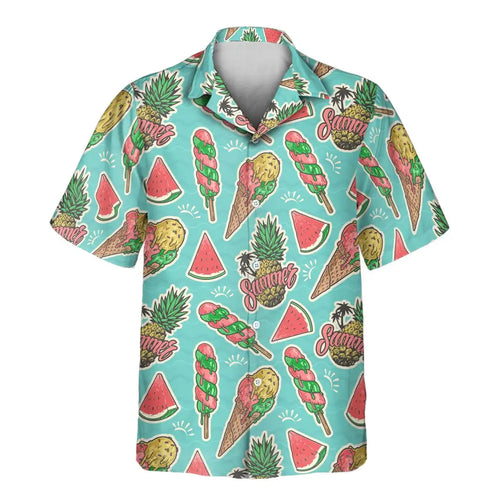 Custom Face &amp; Logo Beach Holiday Hawaiian Shirt | Unique Summer Beach Gift for Men