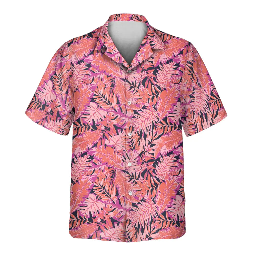 Custom Face &amp; Logo Bright Colorful Tropical Florals Hawaiian Shirt | Custom Gift for Beach Vacation &amp; Cruises