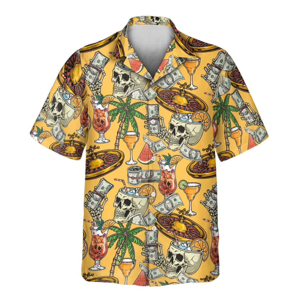 Custom Face &amp; Logo Casino Jackpot Hawaiian Shirt | Great for Casino Night &amp; Lucky Events