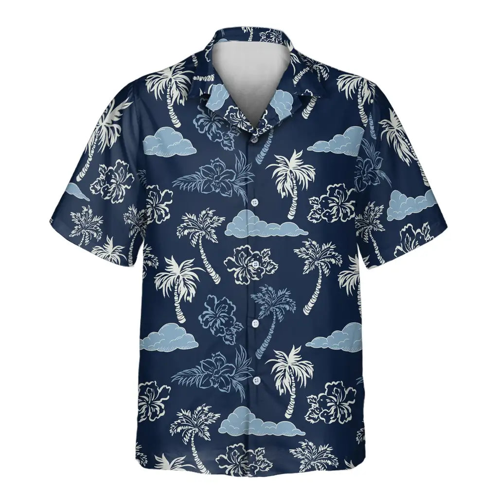 Custom Face &amp; Logo Coconut Palm Delight Hawaiian Shirt | Fresh Summer Fruit Lover Gift