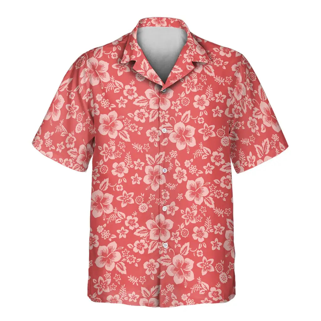 Custom Face &amp; Logo Japanese Hibiscus Blossom Hawaiian Shirt | Custom Gift for Beach Vacation &amp; Cruises