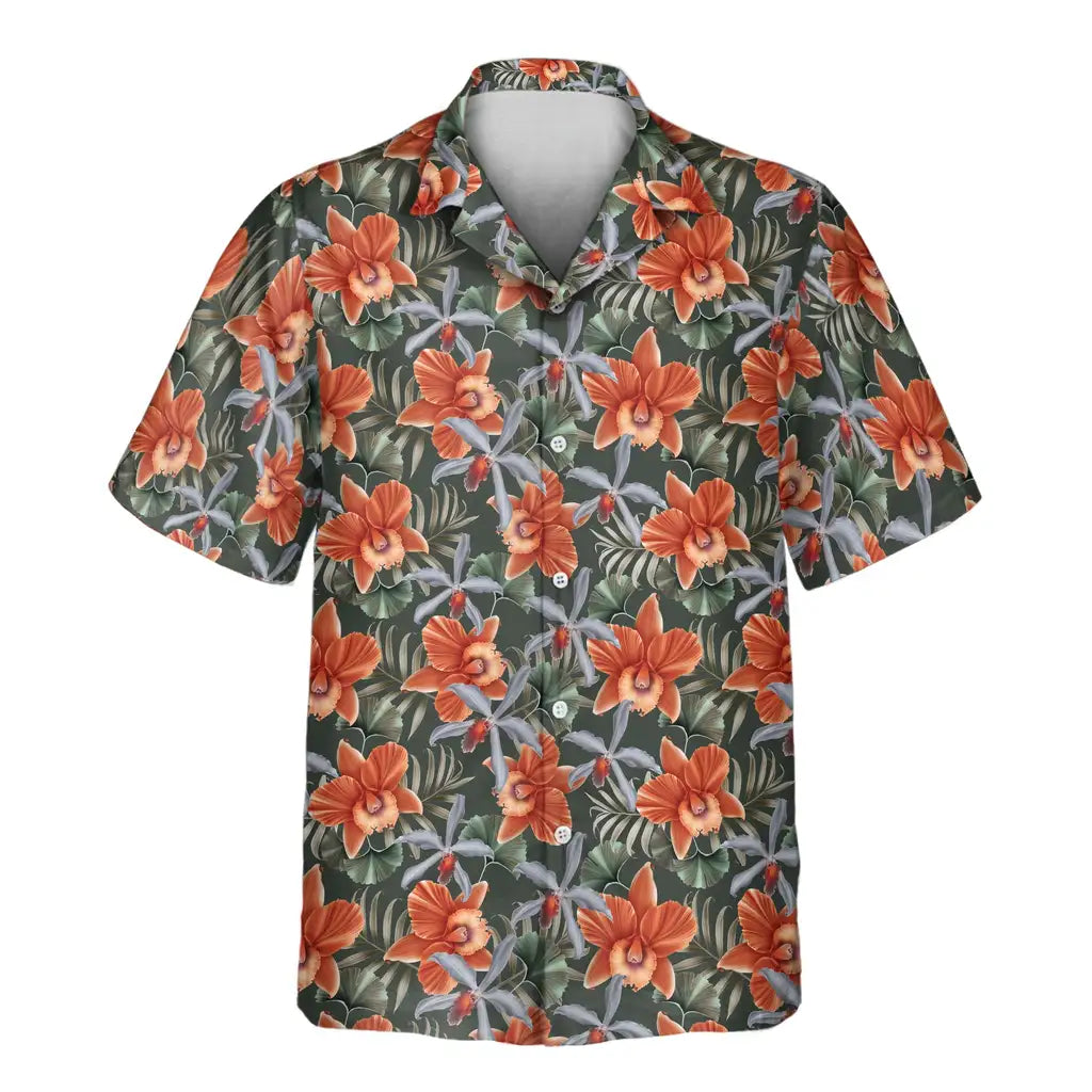 Custom Face &amp; Logo Orchid Isle Hawaiian Shirt | Custom Gift for Beach Vacation &amp; Cruises