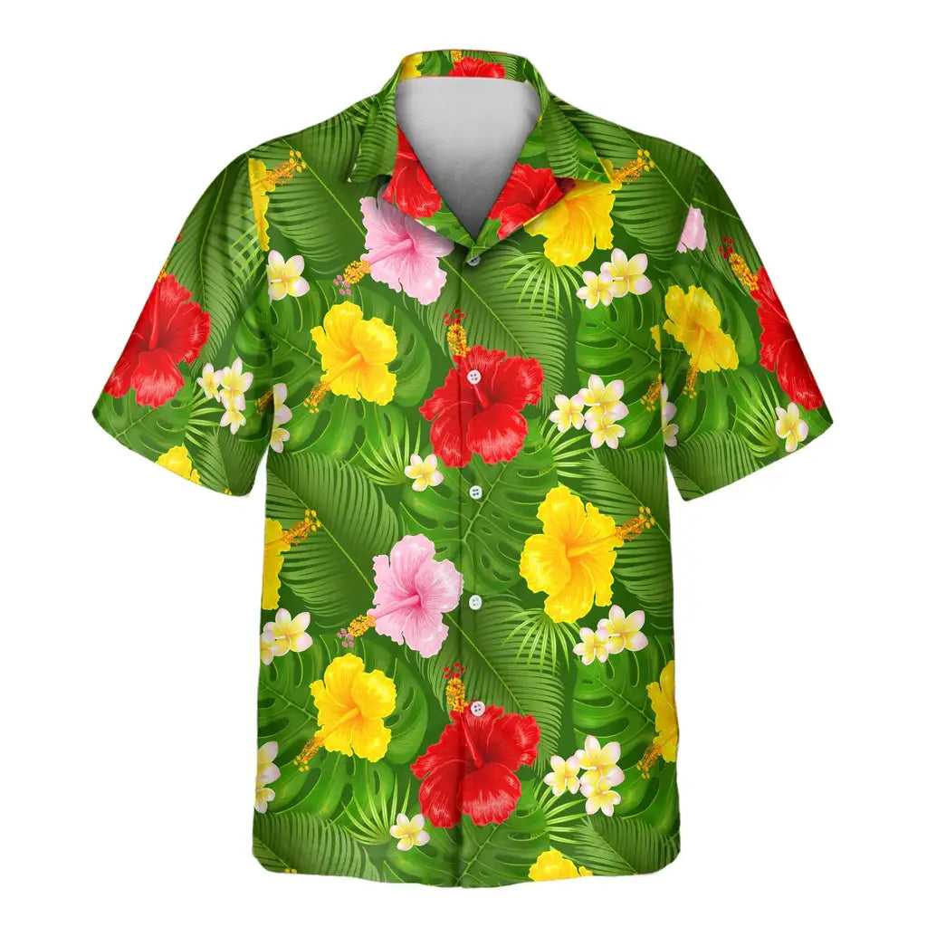 Custom Face &amp; Logo Summer Tropical Hawaiian Shirt | Unique Summer Beach Gift for Men