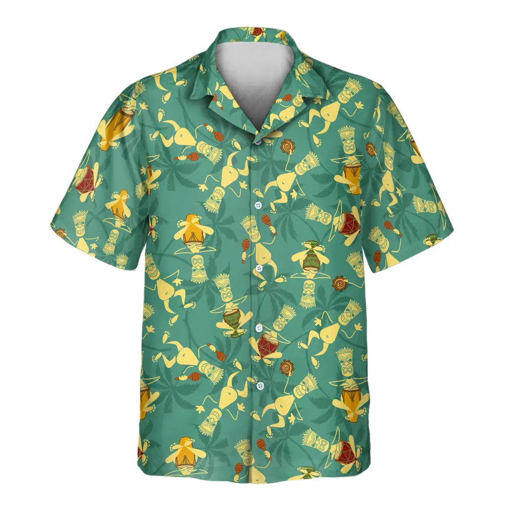 Custom Face &amp; Logo Tribal Rhythm Vibes Hawaiian Shirt | Unique Summer Beach Gift for Men