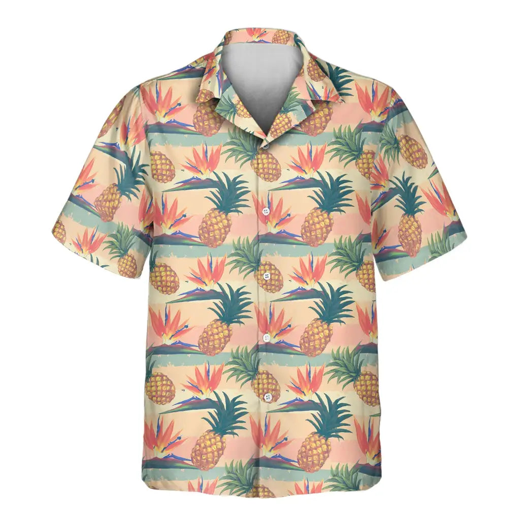 Custom Face &amp; Logo Tropical Bloom Hawaiian Shirt | Custom Gift for Beach Vacation &amp; Cruises