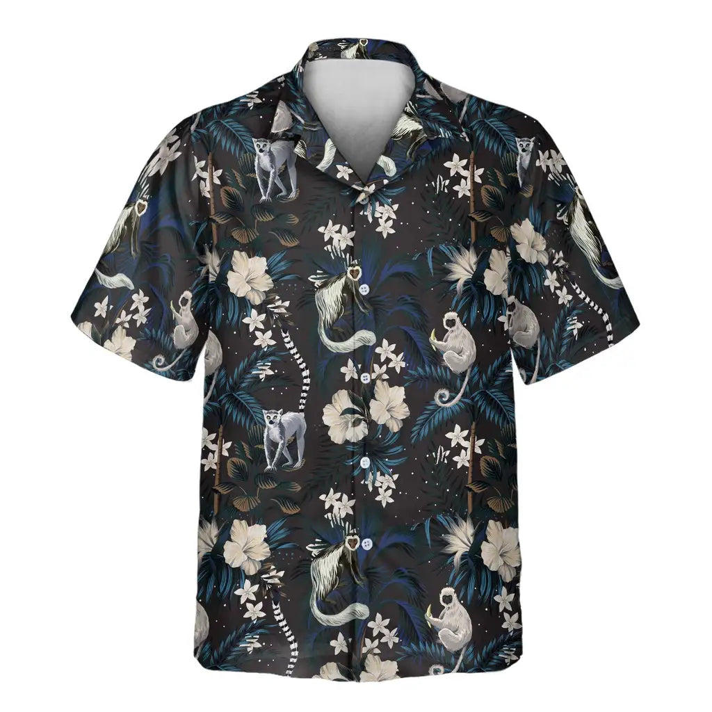 Custom Face &amp; Logo Tropical Night Bloom Hawaiian Shirt | Custom Gift for Beach Vacation &amp; Cruises