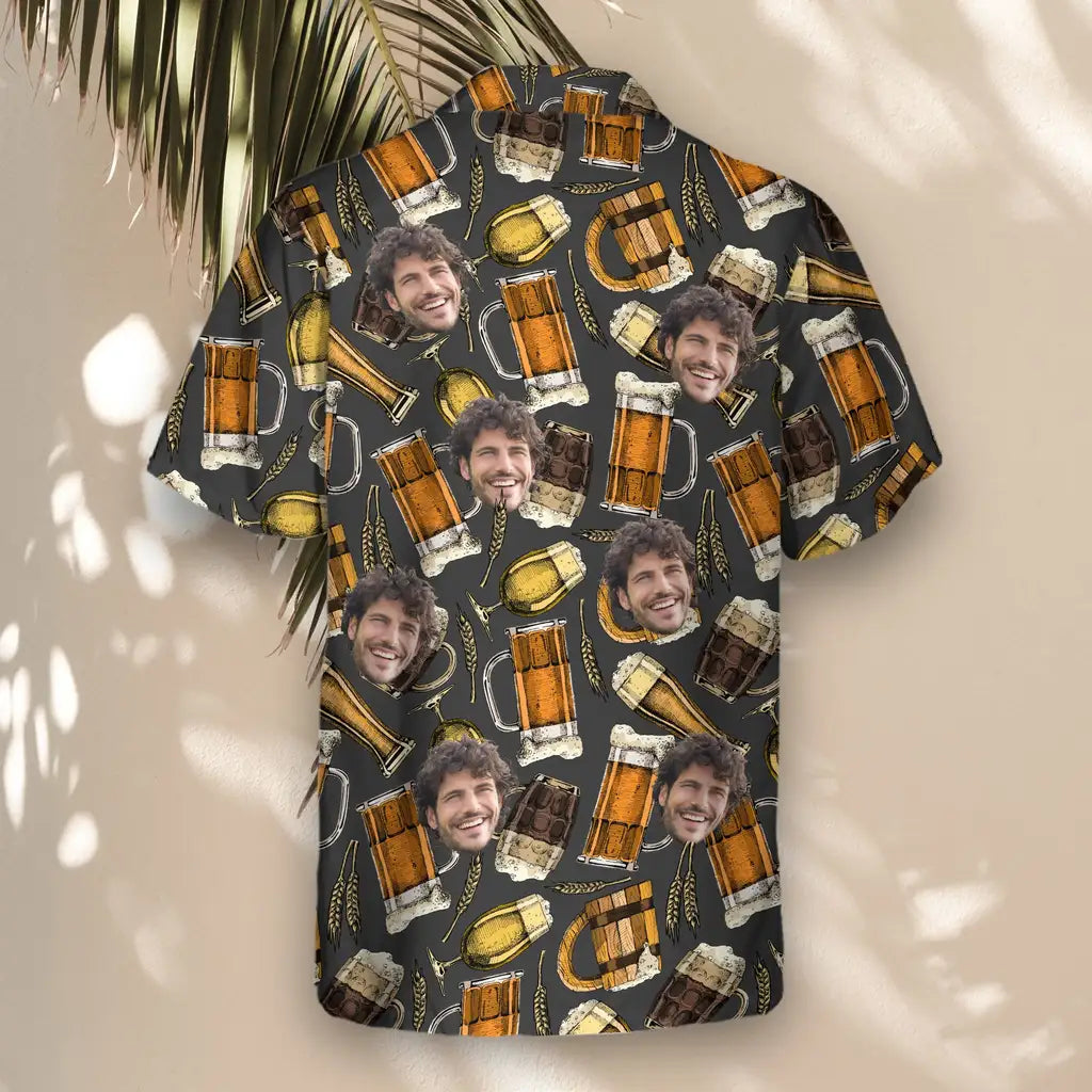 Custom Face &amp; Logo Aloha Brews Hawaiian Shirt | Great Gift for Party Lovers &amp; Celebration