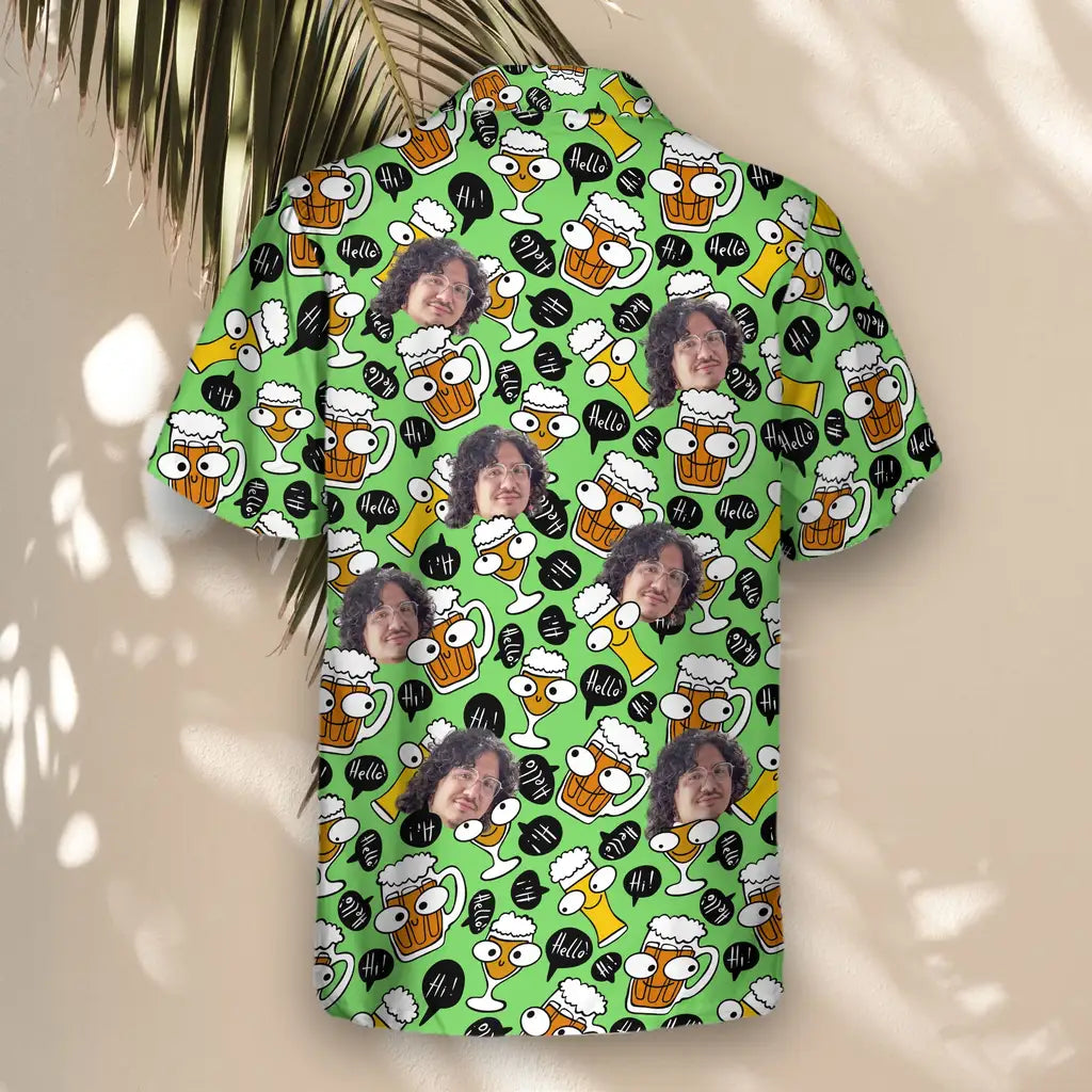 Custom Face &amp; Logo Brew Buddies Hawaiian Shirt | Great Gift for Party Lovers &amp; Celebration