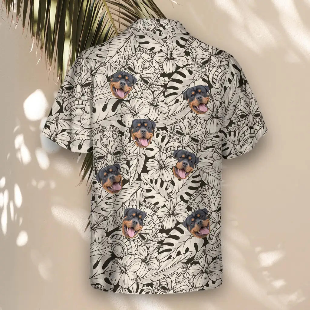 Custom Face &amp; Logo Island Tiki Vibes Hawaiian Shirt | Great for Themed Parties &amp; Group Events
