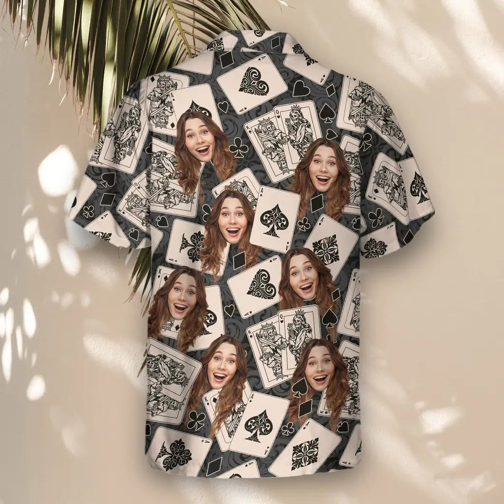 Custom Face &amp; Logo Jackpot Vibes Hawaiian Shirt | Great for Casino Night &amp; Lucky Events