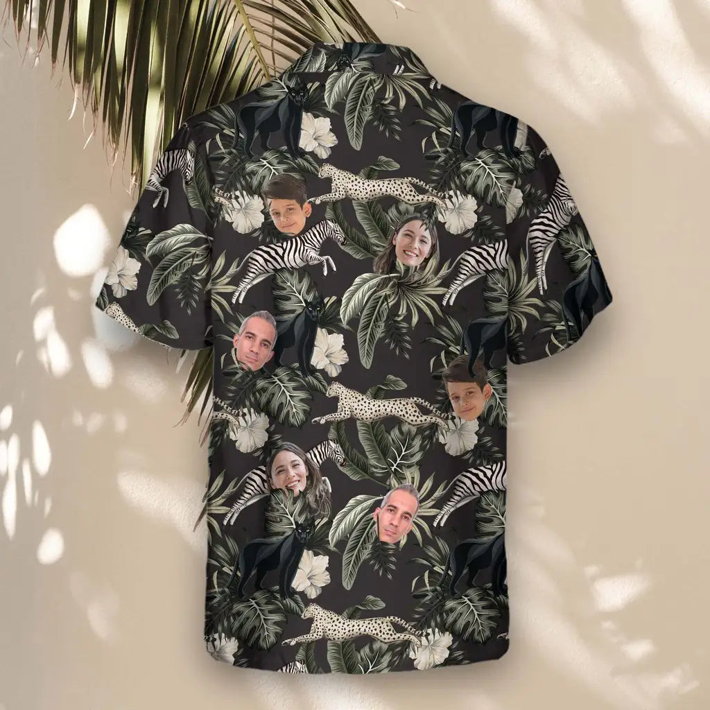 Custom Face &amp; Logo Running Wildlife Animal Hawaiian Shirt | Unique Gift for Wildlife Lovers