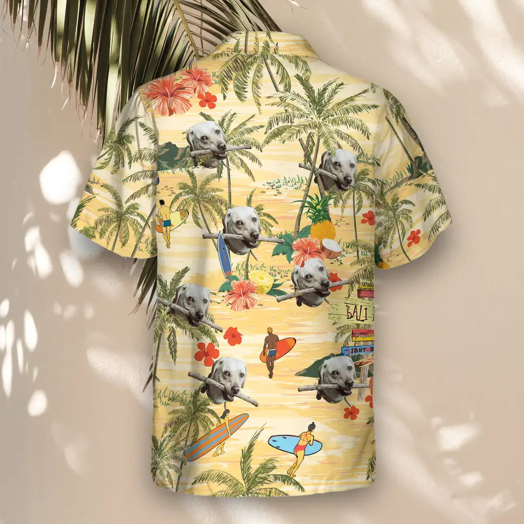 Custom Face &amp; Logo Surf's Up Island Hawaiian Shirt | Perfect Beach &amp; Surf Adventure
