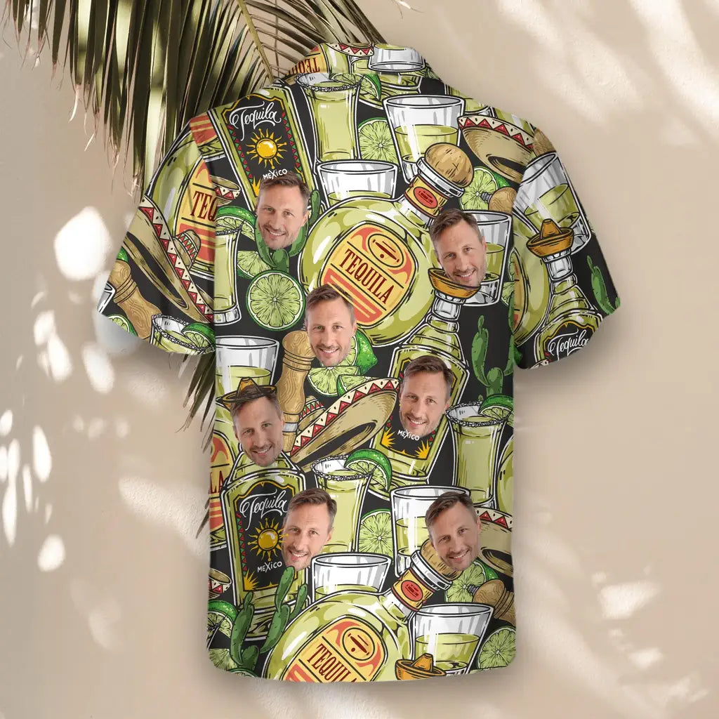 Custom Face &amp; Logo Tequila Tasting Hawaiian Shirt | Great Gift for Party Lovers &amp; Celebration