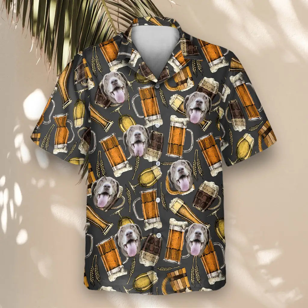 Custom Face &amp; Logo Aloha Brews Hawaiian Shirt | Great Gift for Party Lovers &amp; Celebration