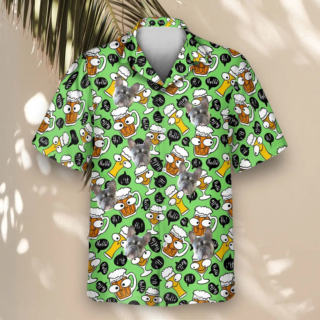 Custom Face &amp; Logo Brew Buddies Hawaiian Shirt | Great Gift for Party Lovers &amp; Celebration