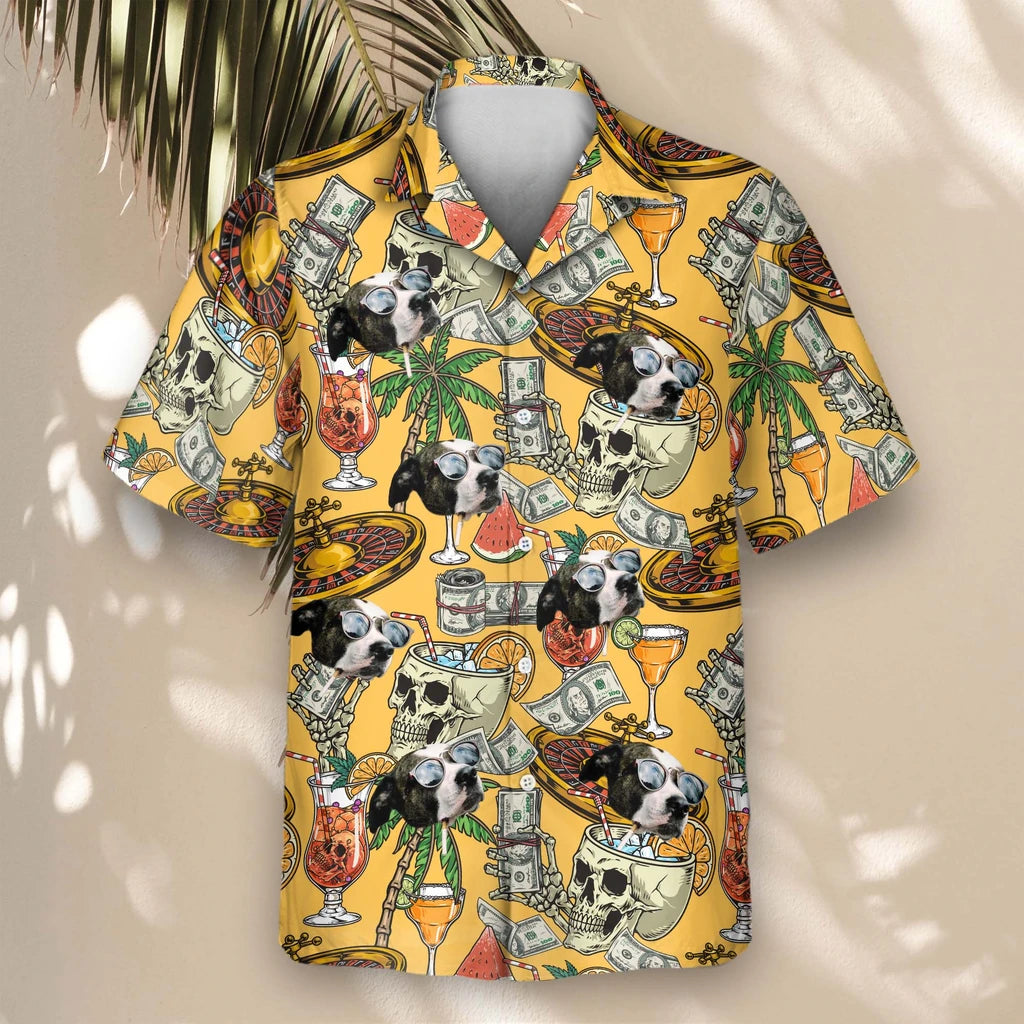 Custom Face &amp; Logo Casino Jackpot Hawaiian Shirt | Great for Casino Night &amp; Lucky Events