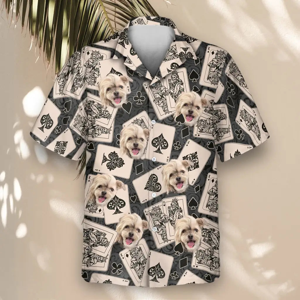 Custom Face &amp; Logo Jackpot Vibes Hawaiian Shirt | Great for Casino Night &amp; Lucky Events