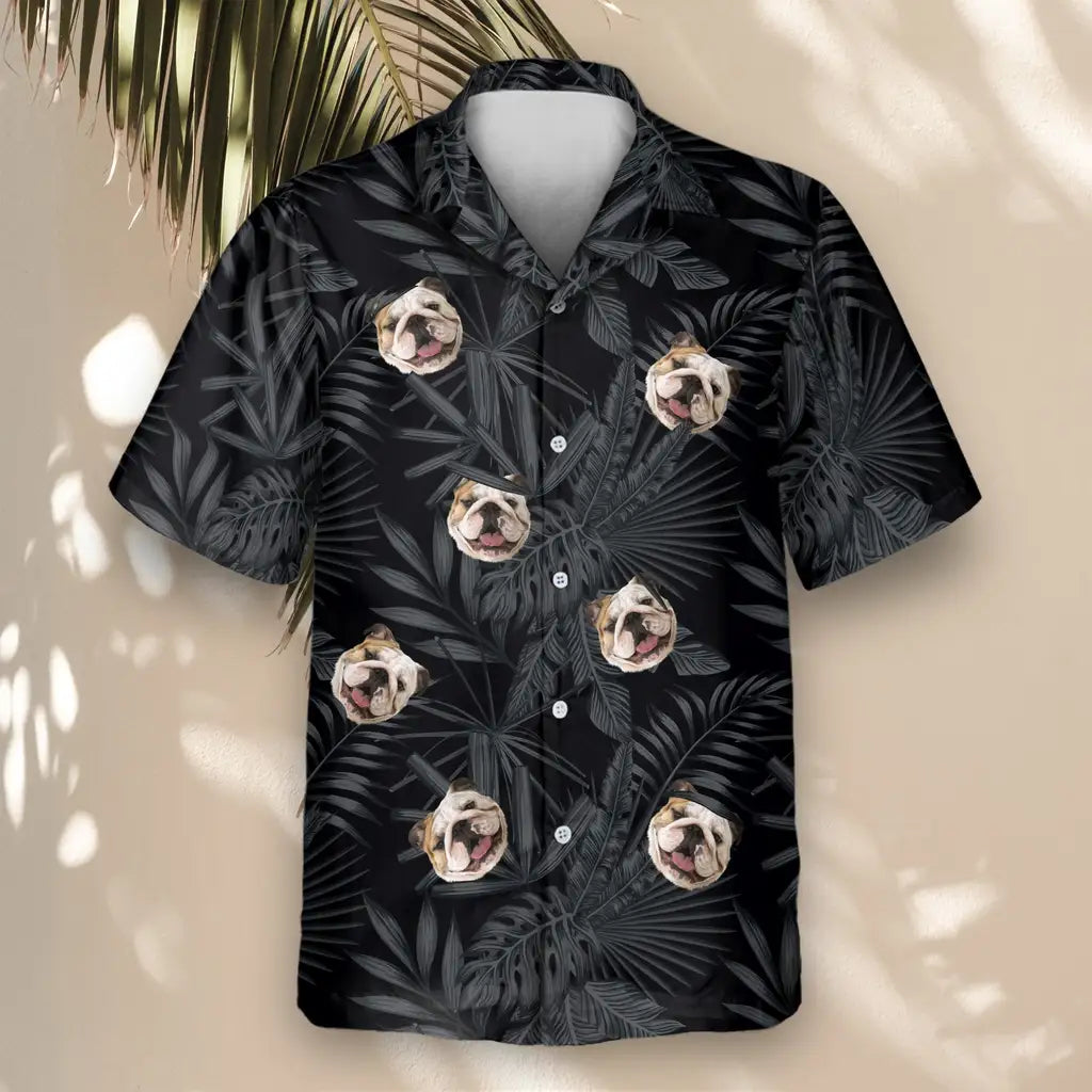 Custom Face &amp; Logo MonoTropics Hawaiian Shirt | Unique Summer Beach Gift for Men