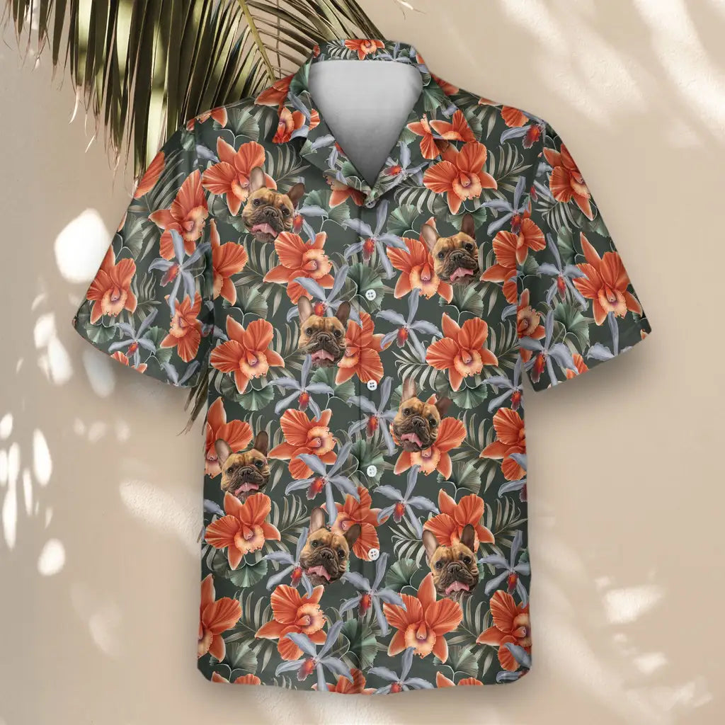 Custom Face &amp; Logo Orchid Isle Hawaiian Shirt | Custom Gift for Beach Vacation &amp; Cruises