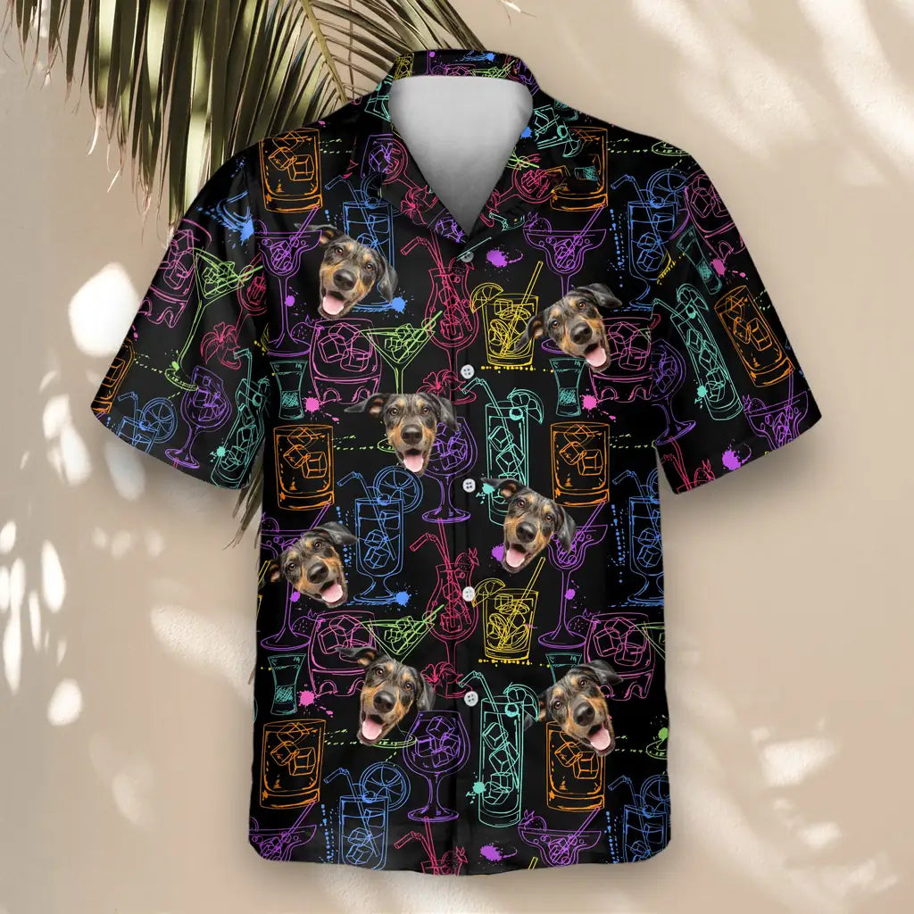 Custom Face &amp; Logo Sip &amp; Sway Hawaiian Shirt | Unique Summer Beach Gift for Men