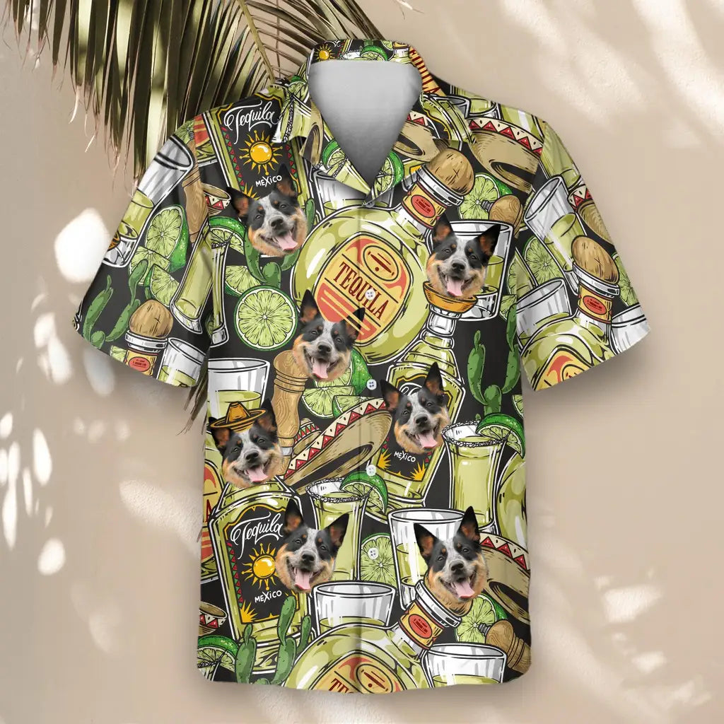 Custom Face &amp; Logo Tequila Tasting Hawaiian Shirt | Great Gift for Party Lovers &amp; Celebration