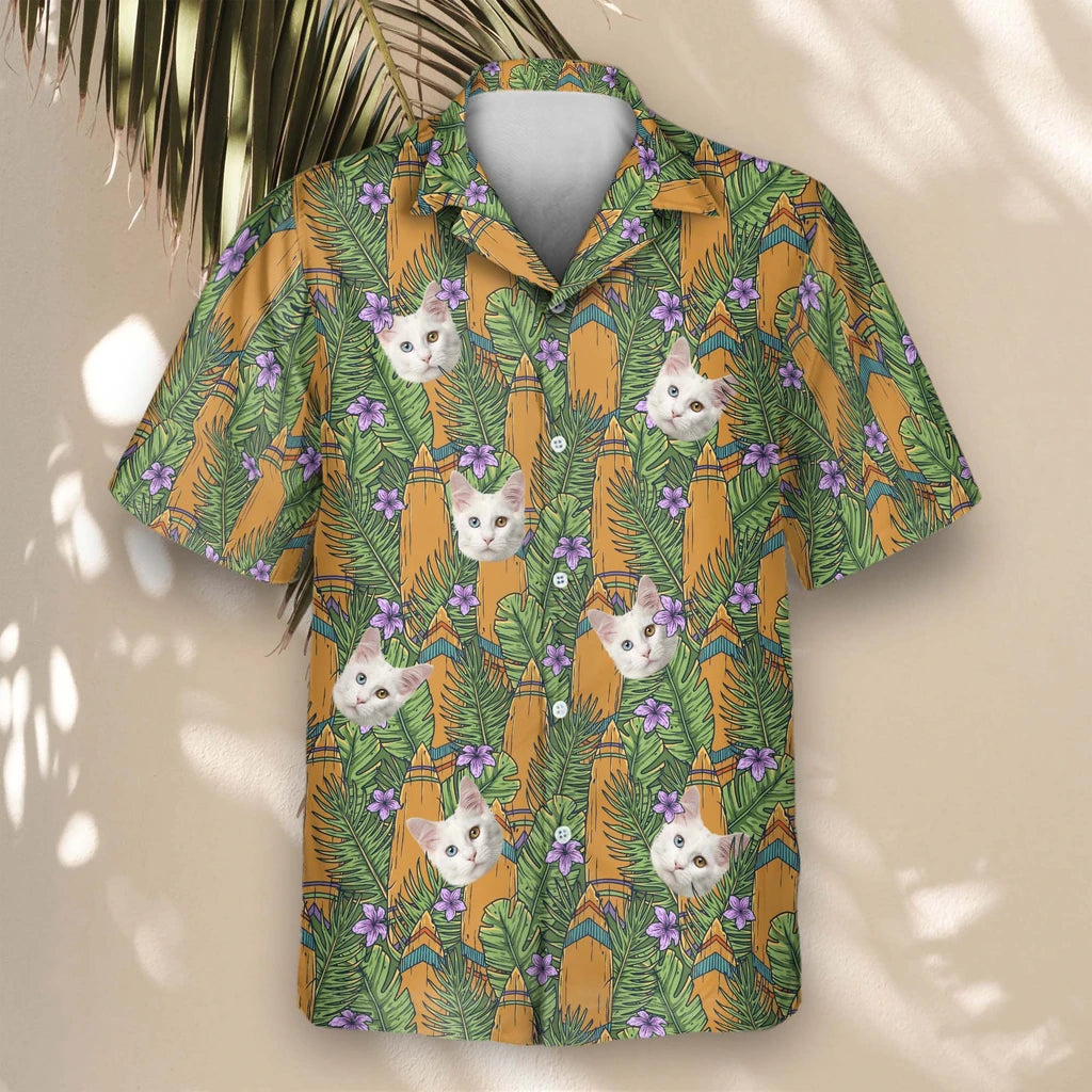 Custom Face &amp; Logo Tiki Surf Legend Hawaiian Shirt | Great for Themed Parties &amp; Group Events