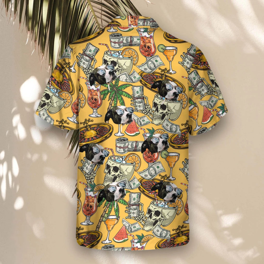 Custom Face &amp; Logo Casino Jackpot Hawaiian Shirt | Great for Casino Night &amp; Lucky Events