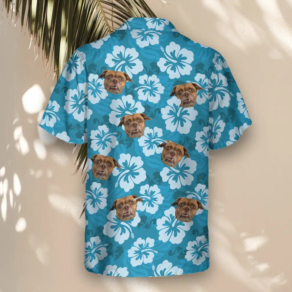 Custom Face &amp; Logo Hibiscus Island Dreams Hawaiian Shirt | Custom Gift for Beach Vacation &amp; Cruises